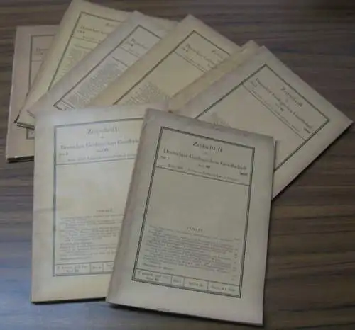 Zeitschrift der Deutschen Geologischen Gesellschaft.   B. Körnkem / Walter Kranz / W. Weissermel zu Carl Ochsenius / K. Oberste Brink & R. Bärtling.. 