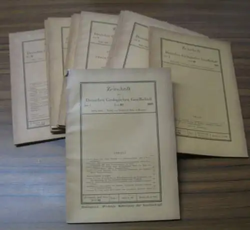 Zeitschrift der Deutschen Geologischen Gesellschaft.   Edmund Kurtz / K. Krejci Graf & W. Wenz / Wilhelm Maier / Richard Bärtling zu Erich Haarmann.. 