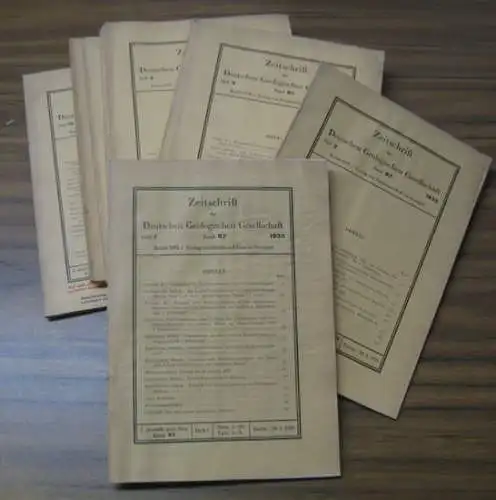 Zeitschrift der Deutschen Geologischen Gesellschaft.   F. Solger / Walther Klüpfel / K. a. Weithofer / B. v. Freyberg / Herbert Lothar Heck /.. 