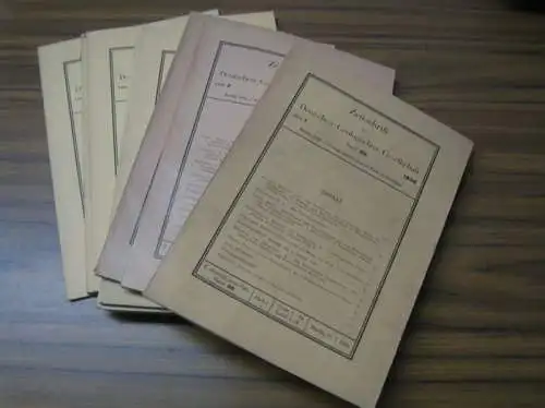 Zeitschrift der Deutschen Geologischen Gesellschaft.   Winkler von Hermaden / F. Wernicke & E.O.Teuscher / W. Soergel / Ehrhard Voigt / Hans Scupin /..