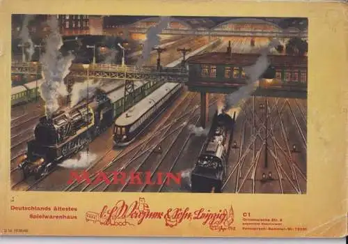 Märklin & Cie., Göppingen (Hrsg.) - D. H. Wagner & Sohn, Leipzig (Spielwarenhandel): Märklin Katalog D16 1939 / 1940. 