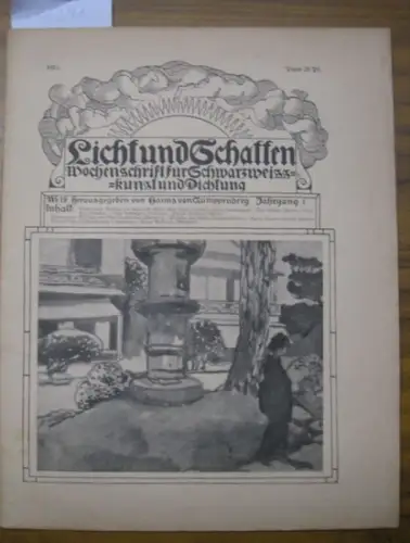Licht und Schatten.- Hanns von Gumppenberg / Alfred Auscher (Hrsg.) / Emil Orlik / Karl Walser / Max Frey / Hans Schwegerle / Lyonel Feininger / Max Dauthendey / Wilhelm von Scholz / Georg Busse-Palma / Richard Dehmel / Ernst Bertram: Licht und Schatten. 