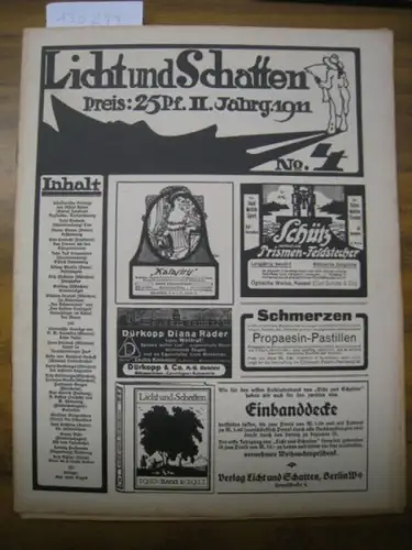 Licht und Schatten.- Hanns von Gumppenberg / Alfred Auscher (Hrsg.) / Alfred Kubin / Josef Wackerle / Walter Simon / Otto Lendecke / John Jack Vrieslander / Alfons Woelfle / Otto Flechtner / Gidding / Wilhelm Repsold / G. W. Harmssen / Hans Friedrich / Er
