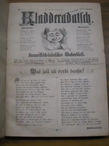 Kladderadatsch.- Johannes Trojan (Red.): Kladderadatsch. XLVII. Jahrgang 1894. Humoristisch-satirisches Wochenblatt. Komplett mit den Nummern 1, vom 7. Januar 1894 - Nr. 52 vom 30. December 1894. 
