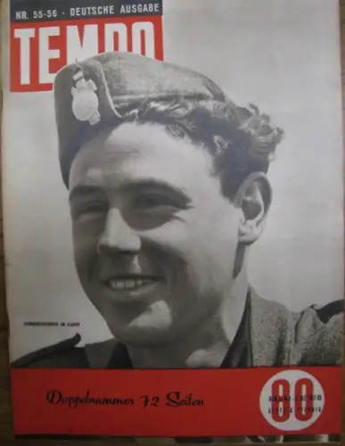 Alberto Mondadori (Hrsg.) / R. Cartoscelli (Red.): Tempo.  Nr. 55-56, Doppelnummer. 1942-XX, 5. November - 3. Dezember. Schwarzhemden im Kampf. 