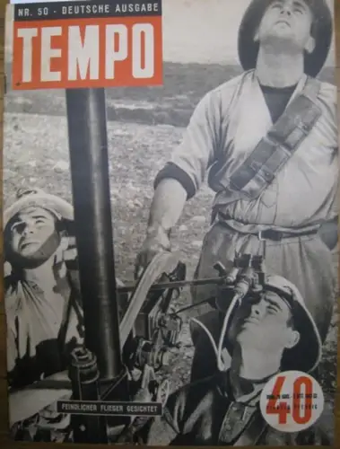 Alberto Mondadori (Hrsg.) / R. Cartoscelli (Red.): Tempo.  Nr. 50. 1942-XX, 20. August - 3. September. Feindlicher Flieger gesichtet. 