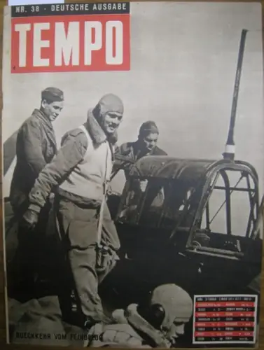 Alberto Mondadori (Hrsg.) / R. Cartoscelli (Red.): Tempo.  Nr. 38. 1942-XX, 26. Februar - 12. März. Rückkehr vom Feindflug. 