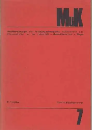 Gesamthochschule Siegen. - herausgegeben vom MuK Forschungsschwerpunkt Massenmedien und Kommunikation. - Rodolphe Toepffer. - übersetzt von W. und D. Drost. - Nachwort von W. Drost und K. Riha: Essai de Physiognomie / Essay zur Physiognomie ( = MuK 7 ). 