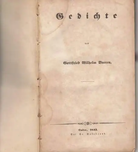 Bueren, Gottfried Wilhelm: Gedichte. 