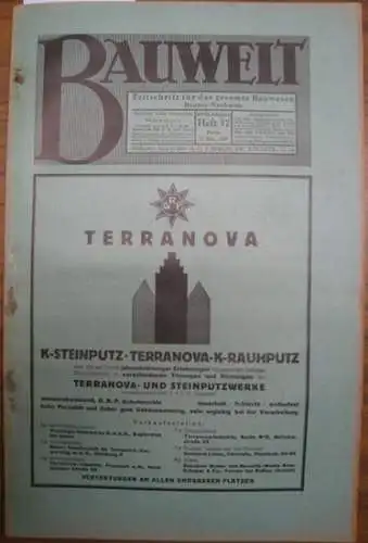 Bauwelt.   Paulsen, Friedrich / Weilbier, Rudolf (Red.)   Lüdemann, Hermann / Diedrich, Paulheinz / Scharff u.a. (Autoren): Die Bauwelt. Jahrgang XVIII (18.).. 