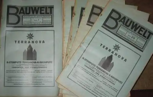 Bauwelt: Die Bauwelt. Jahrgang XIX (19.) 1928, Hefte 1 - 52 (komplett). Zeitschrift für das gesamte Bauwesen. Organ der Reichs-Hochbau-Normung. 