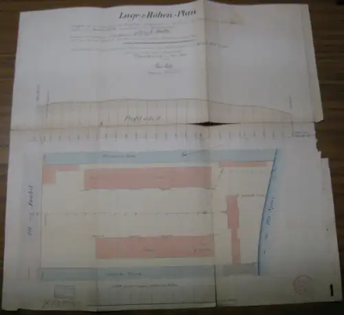 Berlin.   Alt Moabit.   Hans Licht.   C. Bolle: Lage  & Höhen Plan betreffend das im Grundbuche des Königlichen Amtsgerichts.. 