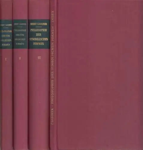 Cassirer, Ernst: Philosophie der symbolischen Formen. Bände I - III und Register: Erster Teil:  Die Sprache /  Zweiter Teil: Das mythische Denken / Dritter Teil:  Phänomenologie der Erkenntnis. 4) Index, bearbeitet von Hermann Noack. 