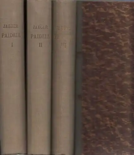 Jaeger, Werner: Paideia. Komplett in 3 Bänden. Die Formung des griechischen Menschen. 