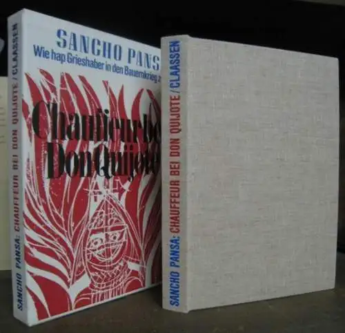 Grieshaber, HAP ( Helmut Andreas Paul, 1909 - 1981, Illustrationen ). - Text: Sancho Pansa ( d. i. Margarete Hannsmann ): Chauffeur bei Don Quijote. Wie hap Grieshaber in den Bauernkrieg zog. - Mit dem Original-Holzschnitt ' Bauernhaufen ' - signiert !. 