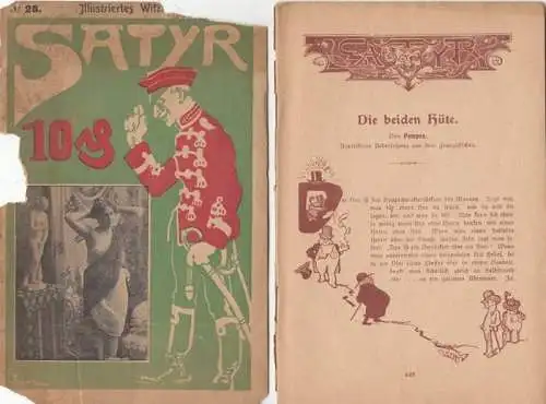 Satyr.   Red.: Eduard Reutzel.   Pompon, A. O. Weber, Georg Busse Palma, Alfred Scholtz, Kikik u. a: Satyr. No. 28. Illustriertes Witzblatt.. 