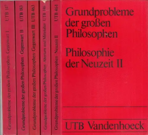 Speck, Josef (Hrsg.): Grundprobleme der Großen Philosophen   4+1 Bände der Reihe : Es liegen vor:  Philosophie des Altertums und Mittelalters / Philosophie.. 