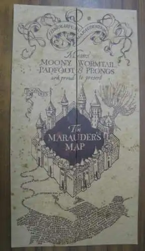 Marauder' s map / Karte des Rumtreibers. - Erinn Pascal. - illustrations by Helen Cann: Marauder' s map ( From the films of Harry Potter ). 