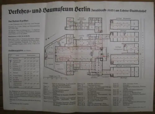 Verkehrsmuseum und Baumuseum Berlin: Verkehrs- und Baumuseum Berlin. Februar 1937. Invalidenstr. 50/51 am Lehrter Stadtbahnhof. 