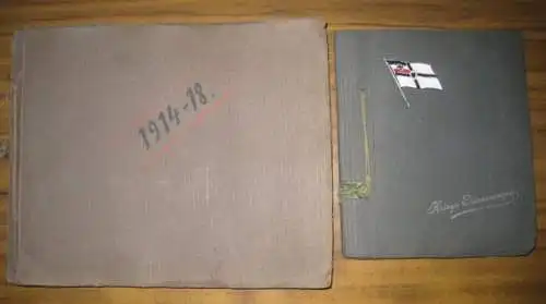 Erster Weltkrieg.- (anonym) / Fotoalbum / Postkarten / Album / Kriegserinnerungen: Album 1914 - 1918 / 1. Weltkrieg mit Beigabe : Album Kriegs-Erinnerungen. 