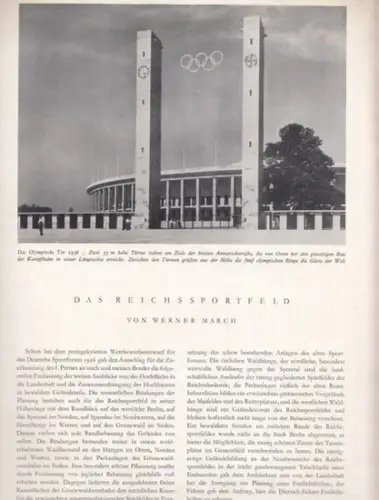 March, Werner (Autor): Das Reichssportfeld (= Artikel aus: Bauwelt 1936, Heft 31). 