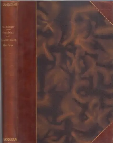 BÖTTGER, WILHELM: Grundriss der qualitativen Analyse vom Standpunkte der Lehre von den Ionen. 