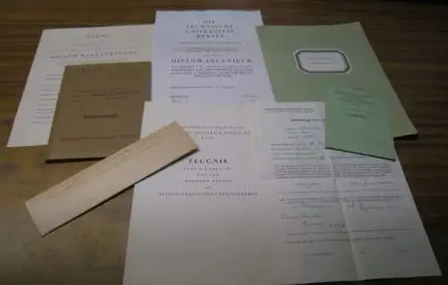 Krzonkalla, Peter.   geboren 1937 in Gleiwitz.   wohnhaft in Berlin, Konvolut mit 6 Dokumenten.   enthalten: Tagebuch des Bergbaubeflissenen über seine.. 