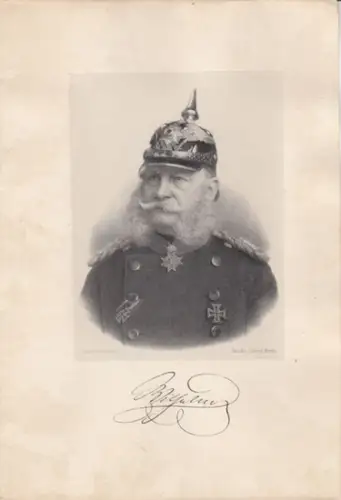 Kaiser Wilhelm I. - Lithographie von P(aul) Rohrbach: Kaiser Wilhelm I. - Porträt. Lithographie v. P. Rohrbach. 