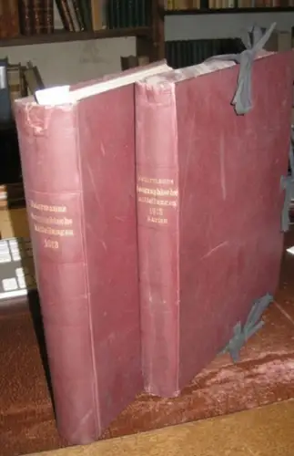 Dr. A. Petermanns Mitteilungen aus Justus Perthes' geographischer Anstalt. 59. Jahrgang 1913, I. und II. Halbband in einem Buch und Karten in einer Mappe