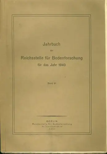 Jahrbuch.   Kurt Beyer / Wilhelm Bierther / Bernhard Brockamp / Bruno Dammer / Walter Gothan / Wolfgang Hartung / Rudolf Hermann / Fritz.. 