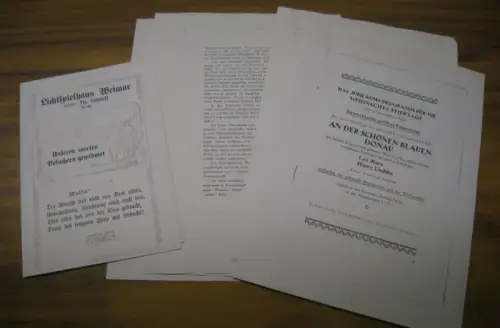 Lichtspielhaus Weimar. - vormals Th. Scherff AG. - Texte: Paul Carl Doernfeldt: Das Jubiläumsprogramm für die Weihnachts-Feiertage (ab 24. Dezember 1926, anläßlich des 20jährigen Bestehens ). - In einfacher KOPIE !. 