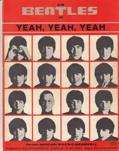 Die Beatles in 'Yeah, yeah, yeah' - Souvenir-Bildschrift