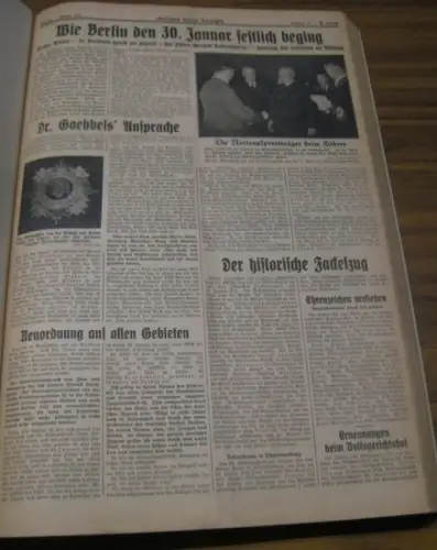Berliner LokalAnzeiger. - Hauptschriftleiter: Fritz Lucke: Berliner Lokal-Anzeiger. Sammelband mit 17 Ausgaben aus dem Zeitraum 2.-27. Februar 1938, 56. Jahrgang. - Enthalten sind: Nr. 28-33, 35, 37-40 und 46-51. Organ für die Reichshauptstadt. 