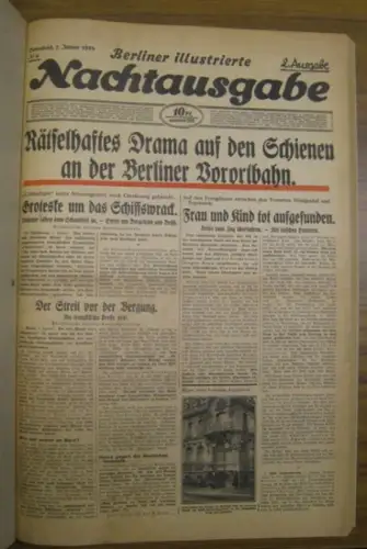Berliner LokalAnzeiger. - John, Wilhelm (Red.): Berliner Lokal-Anzeiger. Sammelband mit 23 Ausgaben aus dem Zeitraum 16.01.1933 - 11.02.1933, Jahrgang 51. Enthalten sind: Nr. 26, 45 (unvollst.), 47-49, 51-65, 67, 70, 71. 
