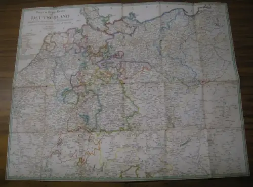 Deutschland. - Postkarte. - Reisekarte. - M. Riedig. - H(einrich) Leutemann sc: Post und Reise Karte von Deutschland nach den neuesten Hülfsmitteln entworfen und gezeichnet von M. Riedig.. 