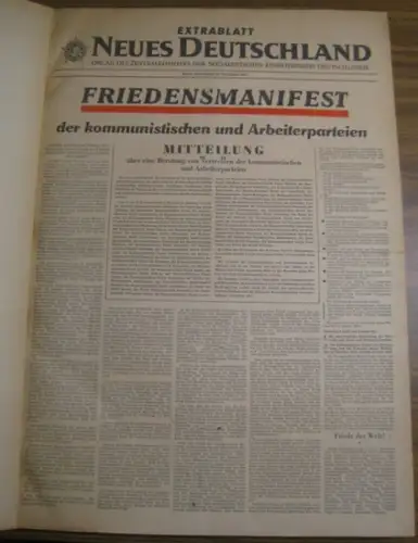 Neues Deutschland: Neues Deutschland. Sammelband mit 63 Ausgaben aus dem Zeitraum 14.09.1959 - 11.12.1960, Jahrgang 14 / 15. Organ des Zentralkomitees der sozialistischen Einheitspartei Deutschlands. Enthalten sind: Nr. 253, 261, 267, 276, 277, 296 (14. J