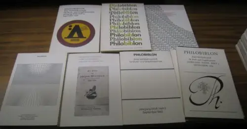 Philobiblon.   Herausgeber: Ernst L. Hauswedell / Reimar W. Fuchs: Philobiblon. Konvolut mit 45 Nummern aus den Jahren 1978 bis 1999, Jahrgänge 22.. 