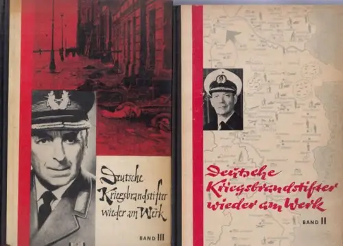 Schwarzer, Josef (Zusammenstellung, Bearbeitung und Ergänzung): Deutsche Kriegsbrandstifter wieder am Werk. Bände II und III. Eine Dokumentation über die Militarisierung Westdeutschlands nach Materialien des Ausschusses für Deutsche Einheit. 