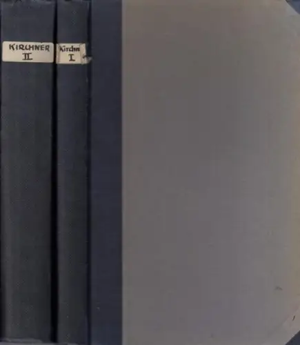 Kirchner, Joachim: Die Grundlagen des deutschen Zeitschriftenwesens. Komplett in 2 Bänden. Mit einer Gesamtbibliographie der deutschen Zeitschriften bis zum Jahre 1790. Erster Teil: Bibliographische und.. 