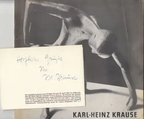 Krause, Karl-Heinz. - eingeleitet von Hellmut Kotschenreuther: Karl-Heinz Krause. - (Katalog zur) Ausstellung 1960, Kunstverein Braunschweig. 
