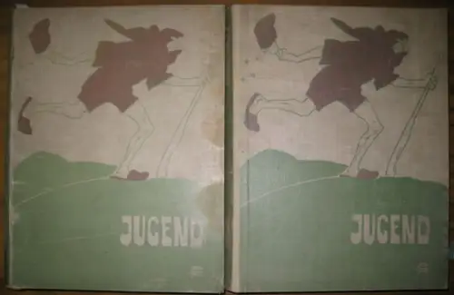 Jugend.  Georg Hirth (Begr.)   Fritz von Ostini, S. Sinzheimer, A. Matthäi u.a. (Red.): Jugend. 18. Jahrgang 1913, komplett in 2 Bänden mit.. 