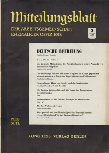 Arbeitsgemeinschaft ehemaliger Offiziere (Hrsg.)   Hummeltenberg, Max / von Kügelgen, Bernt / Stösslein, Herbert / Engelbrecht, Erwin (Red.)   Dengler, Gerhard / Korfes..