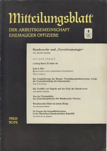 Arbeitsgemeinschaft ehemaliger Offiziere (Hrsg.)   Hummeltenberg, Max / von Kügelgen, Bernt / Stösslein, Herbert / Engelbrecht, Erwin (Red.)   Charisius, Albrecht / Viktorow.. 