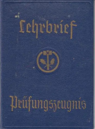 Damenschneider Innung Saalfeld/Saale.   Marianne Wolfram, geboren 1919 zu Jena.   Gertrud Wolfram zu Pößneck, Lehrbrief und Prüfungszeugnis für Marianne Wolfram, die von.. 