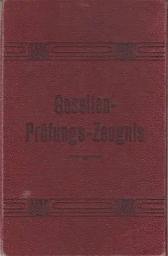 Freie Schneider Innung zu Woldenberg (Dobiegniew), Neumark.   Emil Zade, geboren 1895 zu Kölzig, Kreis Arnswalde, Gesellenprüfungs Zeugnis Emil Zade, der von 1910 1913.. 