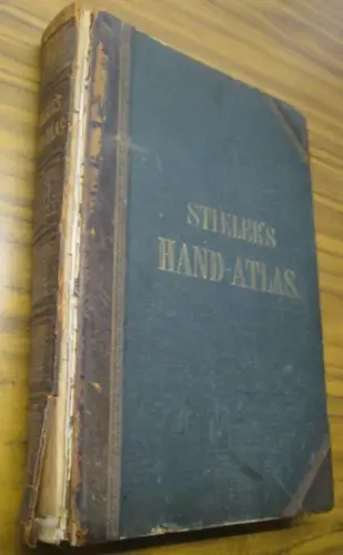 Stieler, Adolf. - Hand-Atlas. - entworfen von H. Berghaus. - gestochen von H. Eberhardt, E. Kühn, Carl Vogel, A. Petermann u. a: Adolf Stieler's HandAtlas über alle Theile der Erde und über das Weltgebäude. 95 Karten (komplett). 