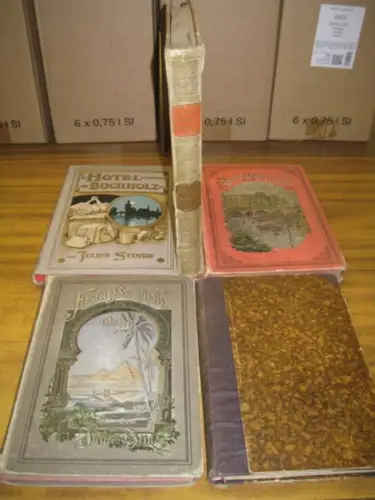 Stinde, Julius: Familie Buchholz. Konvolut mit 5 Titeln: 1) Die Familie Buchholz. Aus dem Leben der Hauptstadt. 2) Frau Buchholz im Orient. 3) Frau Wilhelmine ( Der Familie Buchholz dritter und zugleich letzter Theil ). 4) Hotel Buchholz. Ausstellungs - E