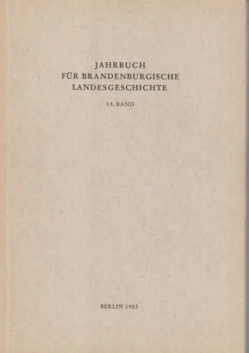 Jahrbuch für Brandenburgische Landesgeschichte.   herausgegeben von Eckart Henning und Werner Vogel.   mit Beiträgen von K. Vogel, H. Illig, H. Eckert, K.. 