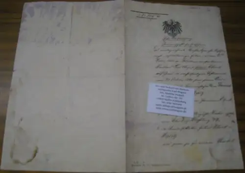 Erbschein für die Kinder des Rentiers Karl August Julius Ebert, gestorben 1913 in Potsdam, Erste Ausfertigung: Gemeinschaftlicher Erbschein.   Bescheinigung des Nachlaßgerichts, dass die.. 