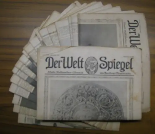 WeltSpiegel, Der. - Flemming, Hans / Bauer, Max (Red.): Der Welt Spiegel. Konvolut mit 33 Heften des Jahrgangs 1910. Illustrierte Wochenschrift des Berliner Tageblatts. Mit den Nummern 43 - 52, 54, 55, 59, 64, 70, 72, 73, 77 - 84, 86, 89 - 91, 93 - 95 zwi